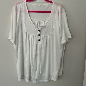 Plus size white blouse